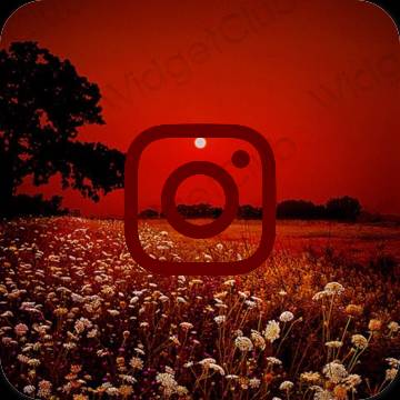 Stijlvol bruin Instagram app-pictogrammen
