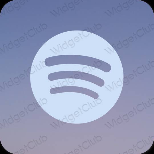 Ästhetisch pastellblau Spotify App-Symbole