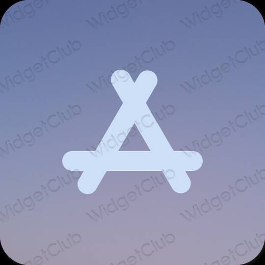 Estetik pastel mavi AppStore uygulama simgeleri