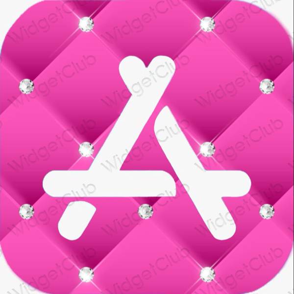 Aesthetic neon pink AppStore app icons