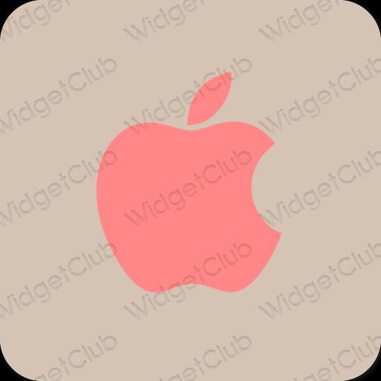 эстетический бежевый Apple Store значки приложений
