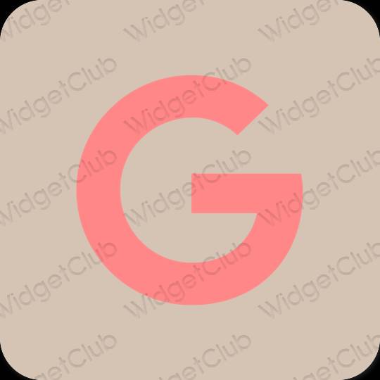 Estetyka beżowy Google ikony aplikacji
