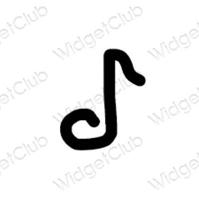 Esthetische Music app-pictogrammen