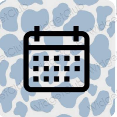 Aesthetic pastel blue Calendar app icons