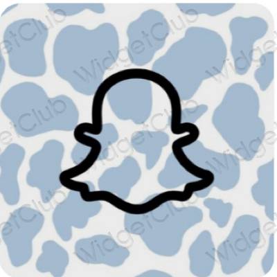 សោភ័ណ ពណ៌ខៀវ pastel snapchat រូបតំណាងកម្មវិធី