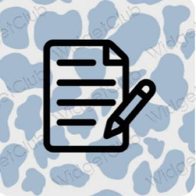 审美的 淡蓝色 Notes 应用程序图标