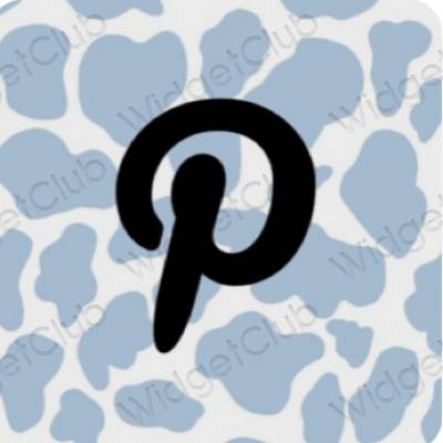 សោភ័ណ ពណ៌ខៀវ pastel Pinterest រូបតំណាងកម្មវិធី