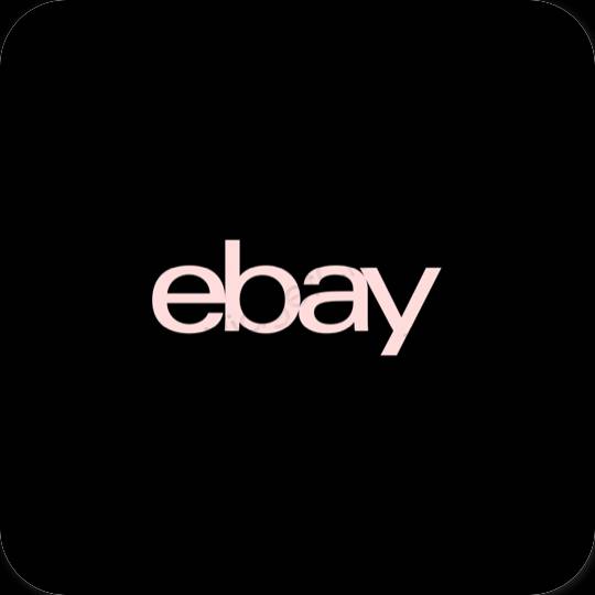 Estetik siyah eBay uygulama simgeleri