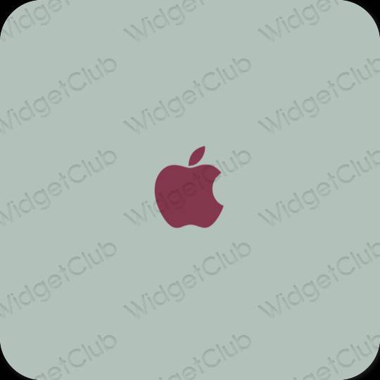 Estético verde Apple Store ícones de aplicativos