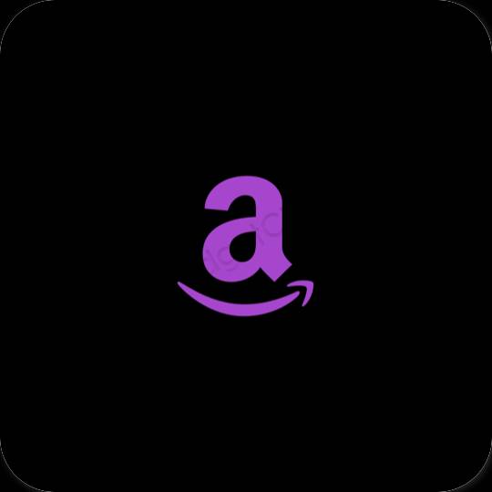 Estetis hitam Amazon ikon aplikasi