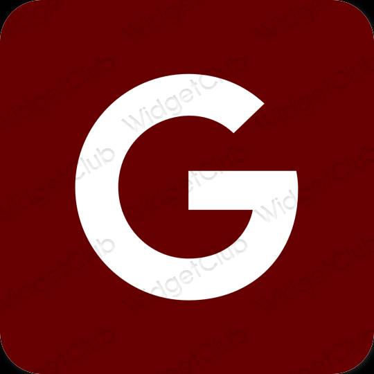 Stijlvol bruin Google app-pictogrammen