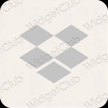Aesthetic beige Dropbox app icons