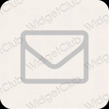 Estetyka beżowy Mail ikony aplikacji