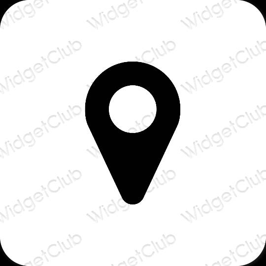 Ästhetische Map App-Symbole