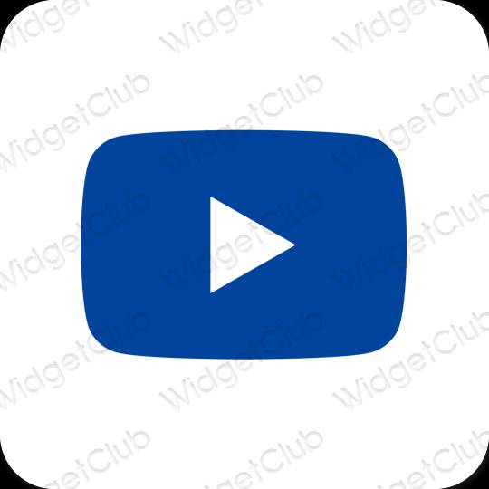 Estetico blu Youtube icone dell'app