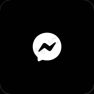 Stijlvol zwart Messages app-pictogrammen