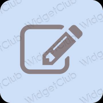 Estetik ungu Notes ikon aplikasi