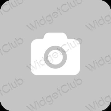 Estetis Abu-abu Camera ikon aplikasi