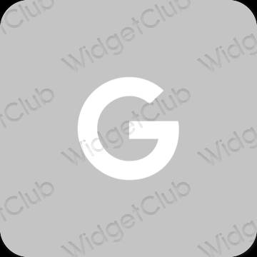 Esthétique grise Google icônes d'application