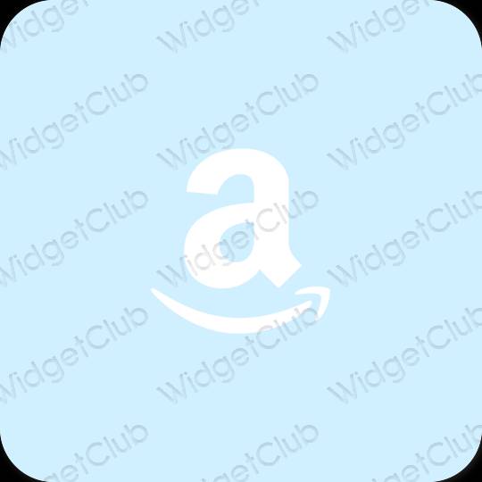 Esthétique bleu pastel Amazon icônes d'application