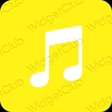 نمادهای برنامه زیباشناسی Apple Music