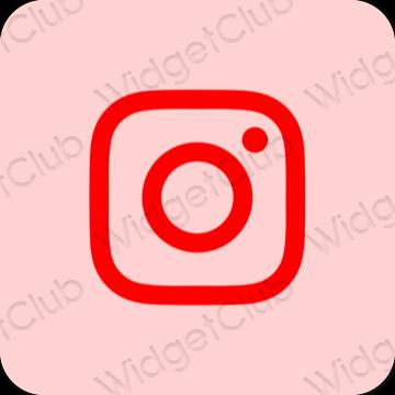 Estetis Merah Jambu Instagram ikon aplikasi