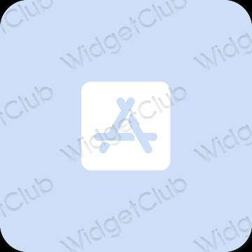 Estetinis pastelinė mėlyna AppStore programėlių piktogramos