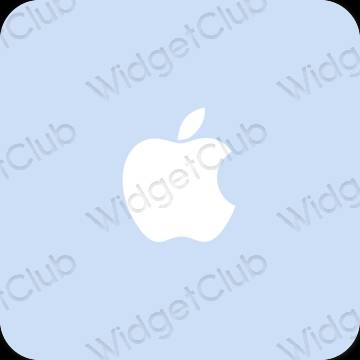 Estetik biru pastel Apple Store ikon aplikasi