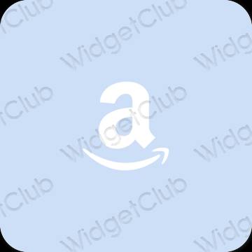Estetic albastru pastel Amazon pictogramele aplicației