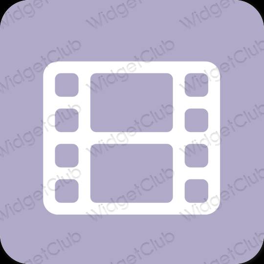 Estetisk lila Tver app ikoner