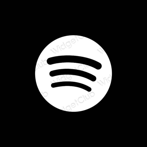 Estetico Nero Music icone dell'app