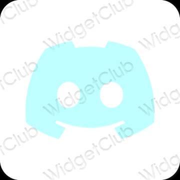 Estetisk pastellblå discord app ikoner