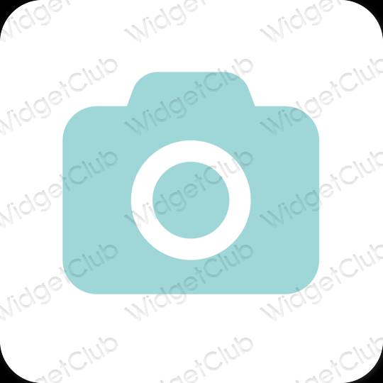 미적인 파스텔 블루 Camera 앱 아이콘