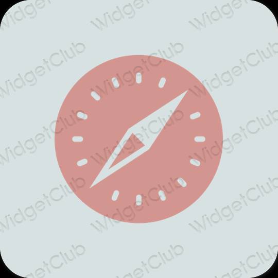 Esthetische Safari app-pictogrammen