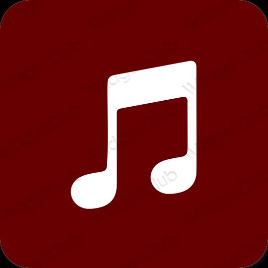 Естетски браон Apple Music иконе апликација