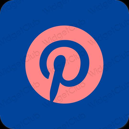 Stijlvol blauw Pinterest app-pictogrammen