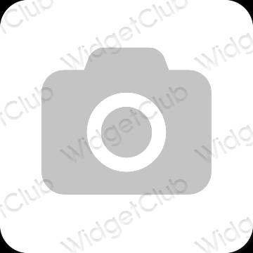 Aesthetic gray Camera app icons