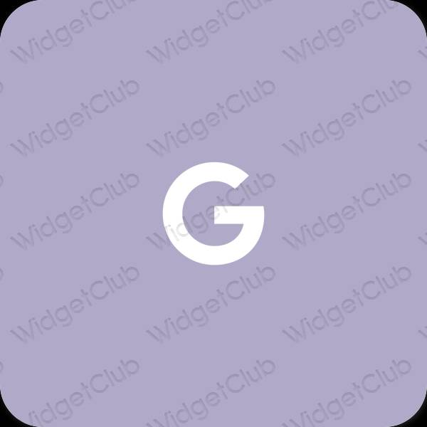 Stijlvol pastelblauw Google app-pictogrammen
