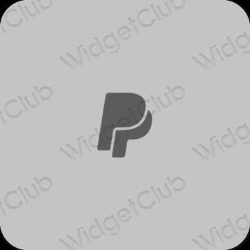 Æstetisk grå Paypal app ikoner