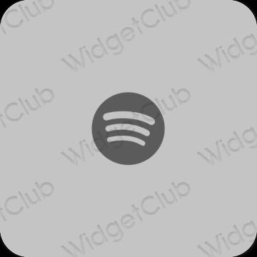 Ästhetisch grau Spotify App-Symbole