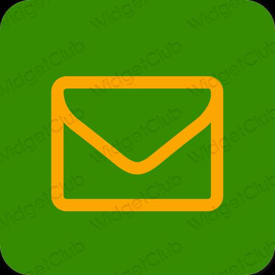 эстетический зеленый Mail значки приложений