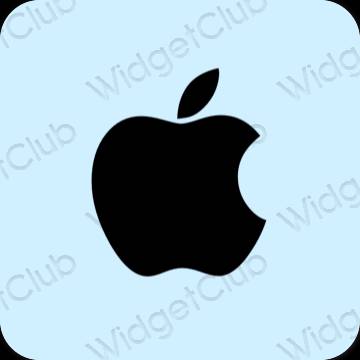 เกี่ยวกับความงาม สีฟ้าพาสเทล Apple Store ไอคอนแอพ