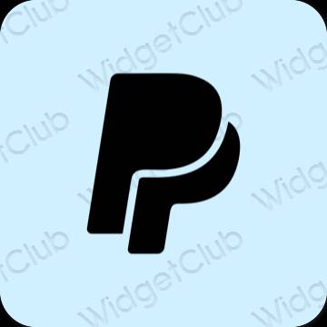 эстетический пастельно-голубой Paypal значки приложений