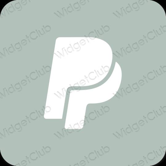 Αισθητικός πράσινος Paypal εικονίδια εφαρμογών