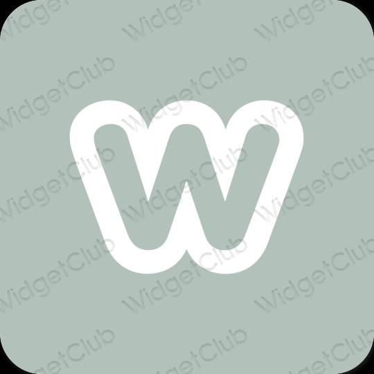Estético verde Weebly iconos de aplicaciones