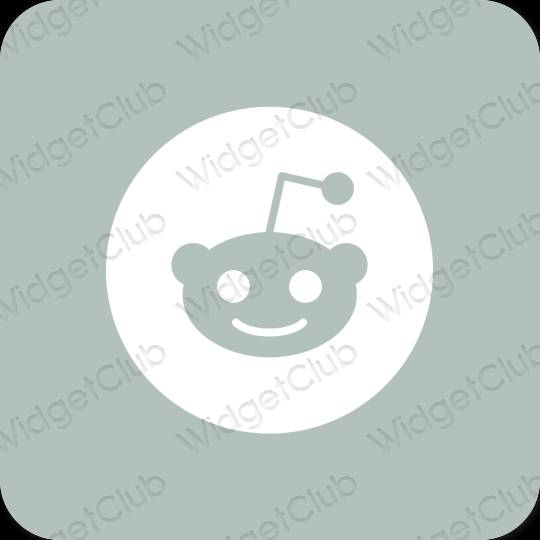 Estetisk grön Reddit app ikoner