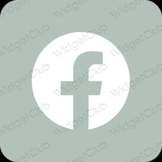 Estetický zelená Facebook ikony aplikací