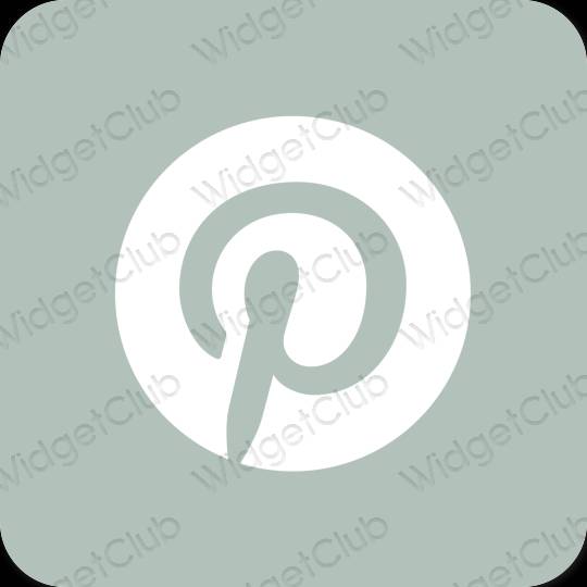 Αισθητικός πράσινος Pinterest εικονίδια εφαρμογών