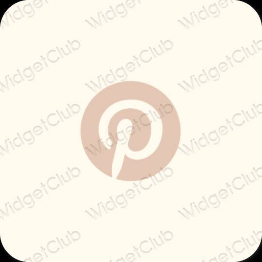אייקוני אפליקציה Pinterest אסתטיים