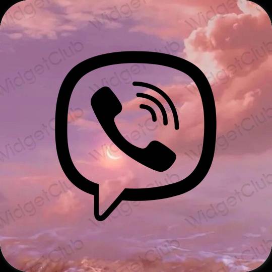 Ikon aplikasi estetika Viber